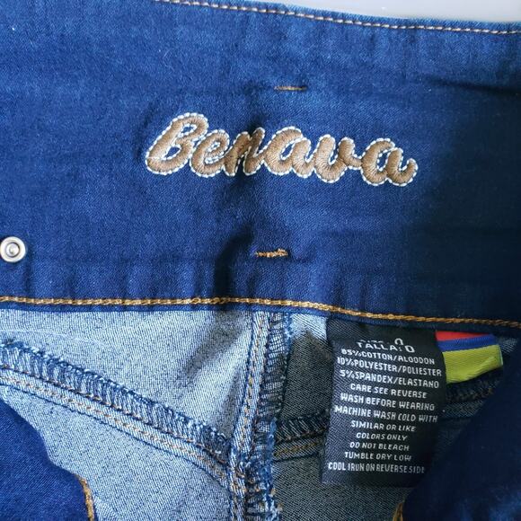 BENAVA Colombian Push-Up Jeans Womens 1 Dark Blue Skinny Butt-Lifting High Rise - Picture 4 of 9